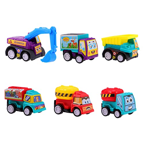 Gogogmee 6 Teiliges Spielzeugset Für Babys Mini ägheits LKW Und Technik Transporter Lehrreiches Spielzeug Für Kleinkinder Aufziehbare Spielzeugautos Ideales Für Kleine von Gogogmee