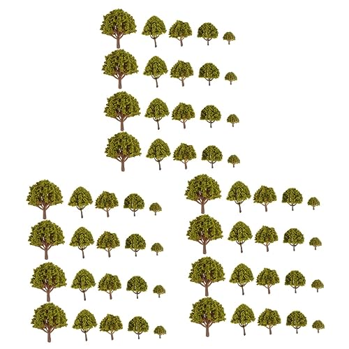 Gogogmee 60 STK Landschaft Landschaft Zug Modell Bäume Modellbahn Landschaft Gelbes Landschaftslayout Landschaftsbäume Modellbäume Und Sträucher Für Baummodell Mini-landschaftsbäume von Gogogmee