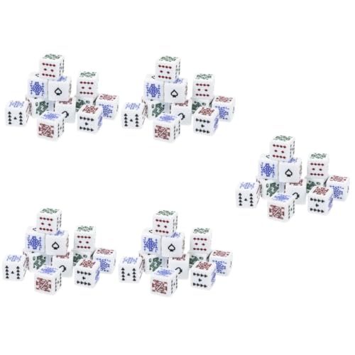 Gogogmee 60 STK Poker Würfel Verschleißfeste Pokerchips Interessantes Würfelspiel Tragbare Pokerchips Lügner-Poker Spielversorgung Standard-spielwürfel Mexikanisches Poker-würfelspiel Acryl von Gogogmee