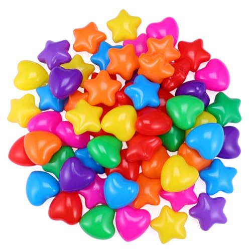 Gogogmee 60 Stück Teiliges Bunte Spielbälle Herz und Sternform Pool Spielbälle aus Strapazierfähigem Kunststoff für Spielzelte Kinderzimmer und Planschbecken Gogogmee 60 Stück Teiliges Bunte Spielbälle Herz und Sternform Pool Spielbälle aus Strapazierfähigem Kunststoff für Spielzelte Kinderzimmer und Planschbecken von Gogogmee