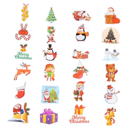 Gogogmee 60St Weihnachts-Doodle-Aufkleber Weihnachtsaufkleber Krippenaufkleber für Kinder weihnachtssticker Kinder Aufkleber Exquisite Aufkleber im Weihnachtsstil von Gogogmee