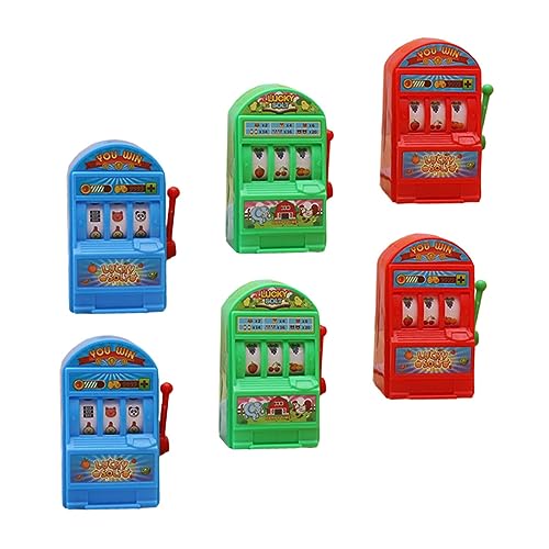 Gogogmee 6st Lotteriemaschine Mini Spiel Spielzeuge Mini-Spielzeug Einarmiger Bandit Kinderspielzeug Interessanter Lotterieautomat Lustiger Spielautomat Kinderversorgung Plastik von Gogogmee