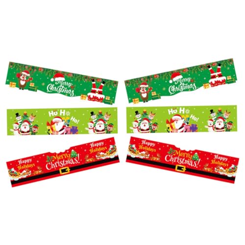 Gogogmee 6st Weihnachtsdekorativer Wasserflaschenaufkleber Etiketten Für Weinflaschen Das Aufkleber Für Bierflaschen Weihnachtsdekoration Aufkleber-Etiketten Partyzubehör Papier von Gogogmee