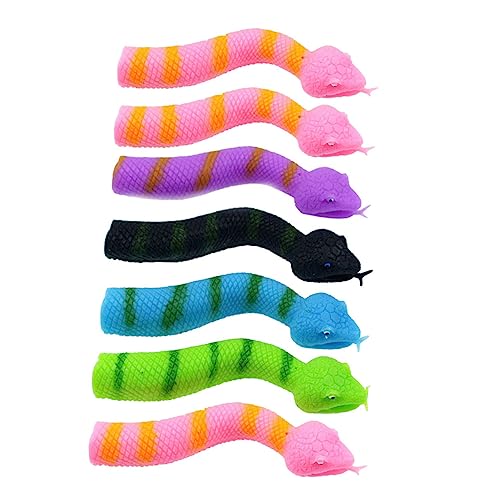 Gogogmee 7st Mini-fingerschlange Kinderspielzeug Fingerpuppe Handpuppe Gefälscht Fingerspielzeug Schlange Schlangenmodell Kopf Fingerspielzeug Schmusespielzeug Kleinkind Cosplay TPR Gefühlt von Gogogmee