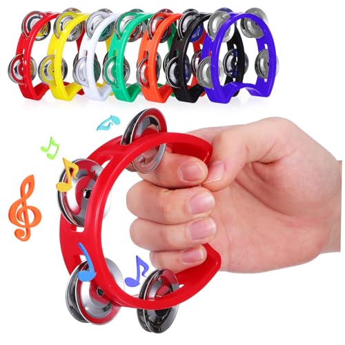 Gogogmee 7stücke Tamburin Für Junge Mädchen Und Erwachsene Musikinstrument Mit Metallglöckchen Handschlaginstrument Aus Kunststoff Für Kinderinstrumente Zum Spielen Gogogmee 7stücke Tamburin Für Junge Mädchen Und Erwachsene Musikinstrument Mit Metallglöckchen Handschlaginstrument Aus Kunststoff Für Kinderinstrumente Zum Spielen von Gogogmee
