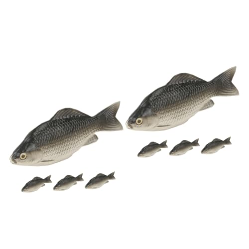 Gogogmee 8 STK Simulation von Schaumfischen kleine Fischfigur Fisch Stofftier Simulationsfisch künstliche Fische Tiere Figuren Simulation realistischer Fischfiguren Tierfiguren Dark Grey von Gogogmee