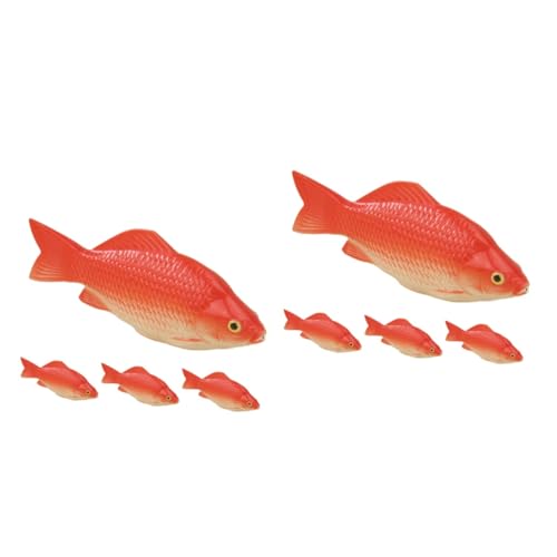 Gogogmee 8 STK Simulation von Schaumfischen lebensechter Meeresfisch Spielzeug Dekor künstliche Fische Plastik Fische deko Fische lebensechtes Simulationstiermodell Simulation Tierfigur rot von Gogogmee