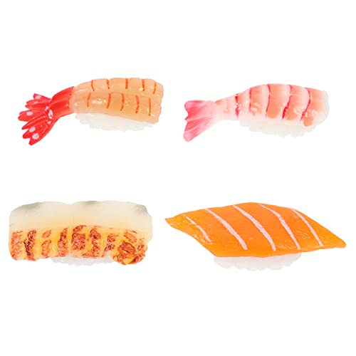 Gogogmee 8 STK Sushi-Simulation Gefälschtes Sushi-Modell Sushi-miniaturfiguren Künstliches Sushi-Modell Schönes Sushi-Spielzeug Künstliches Sushi-Spielzeug Falsches Lachs-Sushi PVC von Gogogmee