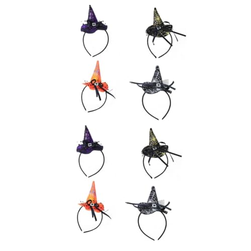 Gogogmee 8 Stk Hexenhut Halloween-stirnbänder Make-up-stirnband Halloween-haarband Haarschmuck Für Kinder Mini-zubehör Halloween- Hauben Für Kinder Halloween-haarschmuck Kindermütze von Gogogmee