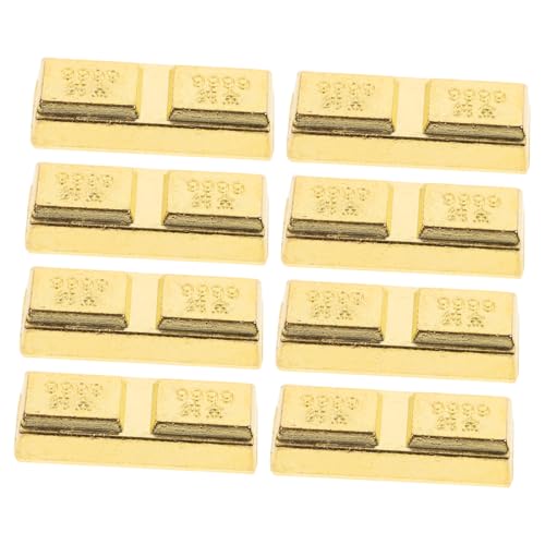 Gogogmee 8 Stück Teiliges Gefälschte Deko Zinklegierung Leichte Requisiten Realistische Goldene Bausteine für Tischdekoration und DIY Spaß Gogogmee 8 Stück Teiliges Gefälschte Deko Zinklegierung Leichte Requisiten Realistische Goldene Bausteine für Tischdekoration und DIY Spaß von Gogogmee