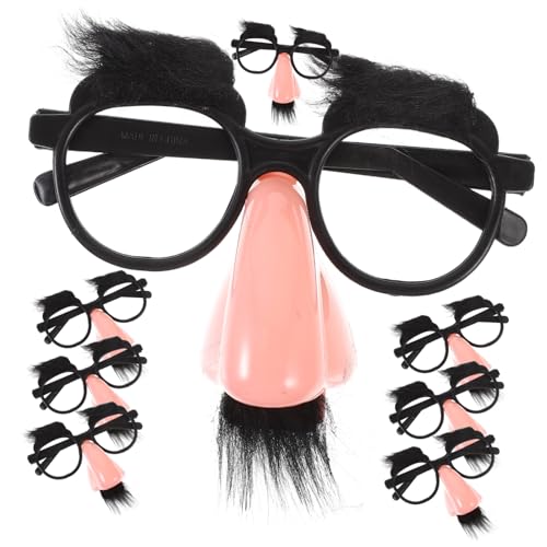 Gogogmee 8 Stück Teiliges Partybrillen mit Großer Fake Nase und Bart Lustige Verkleidungsbrille für Erwachsene und Jugendliche Witziges Kostümzubehör für Halloween und Fasching Gogogmee 8 Stück Teiliges Partybrillen mit Großer Fake Nase und Bart Lustige Verkleidungsbrille für Erwachsene und Jugendliche Witziges Kostümzubehör für Halloween und Fasching von Gogogmee