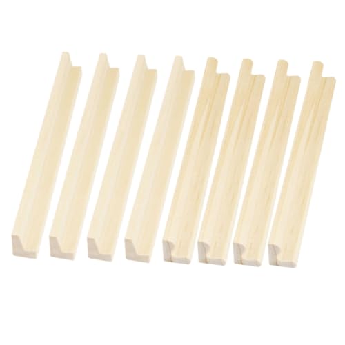 Gogogmee 8 Teiliges Set Mit Buchstaben Aus Holz Domino Tabletts Aus Holz Multifunktionale Domino Halter Domino Racks Präsentationshalter DIY Zubehör Domino Zubehör Gaming von Gogogmee