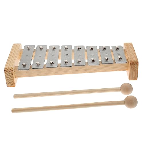 Gogogmee 8-Ton-Grundfarben-Aluminiumplatte Kinderspielzeug Xylophon Babyspielzeug kinderinstrumente Kinder musikinstrumente Kinderklavier Musikalisches Klavier Xylophon-Spielzeug hölzern von Gogogmee