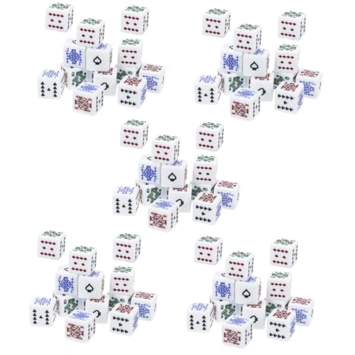 Gogogmee 80 STK Poker Würfel Board Games brettspiele Party Game spielwürfel trinkspiel Glücksspiel tragbare Pokerchips Jetons Pokerwürfel Spiele für Geburtstagsfeiern tragbare Würfel Acryl von Gogogmee