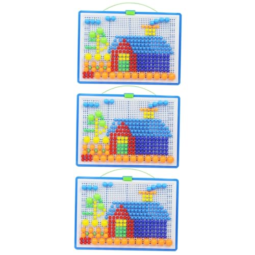 Gogogmee 888 STK Kinder-Pegboard-Puzzle puzzletisch Mosaik-Pegboard-Puzzle Pilz Nagelpuzzle Pilz-Nagel-Puzzle von Gogogmee