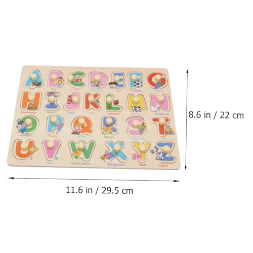 Gogogmee Buchstabenrätsel Kinder Puzzle rätselbuch Kinder Alphabet-Puzzle knobeleien für Kinder Kleinkinder Spielzeug Wörter Rätsel Puzzles aus Holz Puzzlespiele Rätsel für Kinder Hölzern von Gogogmee