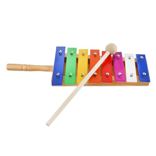 Gogogmee Buntes Holz Xylophon Musikspielzeug Mit 8 Noten Aluminiumplatten Pädagogisches Glockenspiel Instrument Für Kinder Inklusive Schlägel von Gogogmee