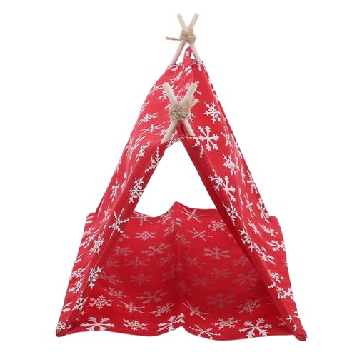 Gogogmee Camping Zelt Miniatur-Zeltdekor Miniaturzelt für Tisch Puppenhaus Zelt Outdoor Zelt Dekoration Gartenmöbel Wassertisch Spielzeug Zelte Mini-Hausverzierung Zeltmodell Polyester rot von Gogogmee