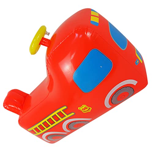 Gogogmee Cartoon Aufblasbares Spielzeug Kleinkind Aufblasbares Feuerwehrauto Aufblasbares Spielzeug Im Freien Aufblasbares Feuerauto Aufblasbares Spielzeug Kinder Feuerauto Spielzeug von Gogogmee