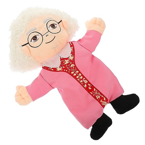 Gogogmee Cartoon-Figur-Marionette Großeltern Handpuppen interaktives Spielzeug Party mitgebsel Kinder Kinderspielzeug Plüschtier kreatives Handspielzeug kreative Handpuppe PP Baumwolle von Gogogmee