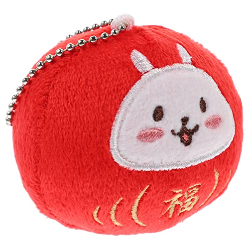 Gogogmee Dharma-Kaninchen-Puppe Hasen plüschtier kuscheltiere Hasen Auto-Ornament entzückendes Häschendekor Spielzeuge ausgestopfte Hasenpuppe Kaninchen Stofftier PP Baumwolle rot von Gogogmee