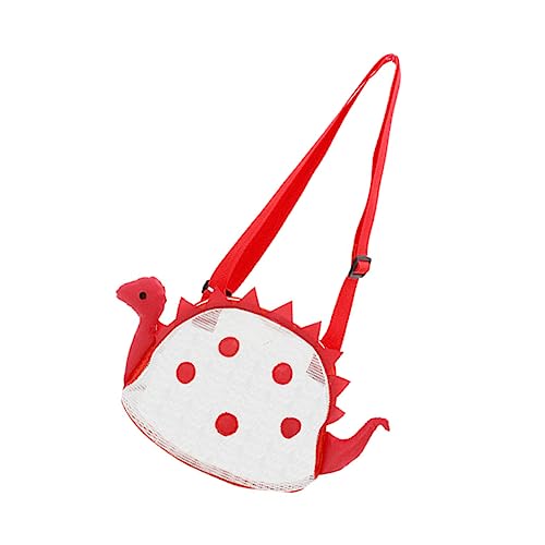 Gogogmee Dinosaurier-Strandtasche Mesh-Strandtasche für Sandspielzeug Spielzeugtaschen aus Mesh Strandtasche Kinder Beach Bag Strandtasche für Kinder Spielzeugtasche für den Strand PVC rot von Gogogmee