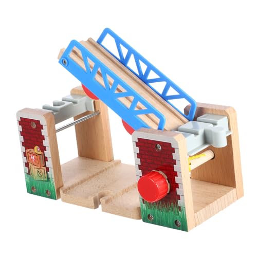 Gogogmee Gleiszubehör Hebebrücke Für Eisenbahn Pädagogisches Spielzeug Hebebrücke Spielzeug Gleisszenenlayout Gleisszenen Requisite Lernspielzeug Aus Holz Kinderspielzeug von Gogogmee