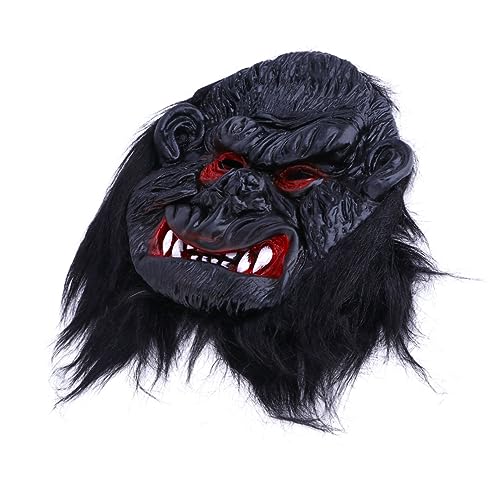 Gogogmee Horror-Kopfmaske Orang-Utan Halloween-Maske Gruseliges Kostüm Requisit für Maskerade Schwarze Zahnprothese von Gogogmee