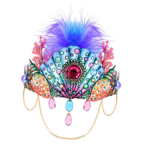 Gogogmee Halloween Haarkranz Damen Feder Haarreif mit Muschel Korallendetails Leichtes Party haarschmuck für Kostüm Fotografie accessoire Komfortabel und Langlebig für Festtage Gogogmee Halloween Haarkranz Damen Feder Haarreif mit Muschel Korallendetails Leichtes Party haarschmuck für Kostüm Fotografie accessoire Komfortabel und Langlebig für Festtage von Gogogmee