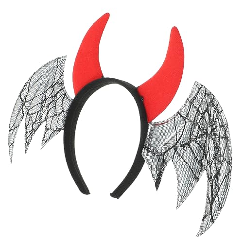 Gogogmee Halloween-Party-Stirnband Halloween-Kopfhörer Cosplay-Stirnband halloween headband haarband halloween Halloween-Fledermaus-Haarbänder Cosplay-Fledermaus-Kopfschmuck Stoff Silver von Gogogmee