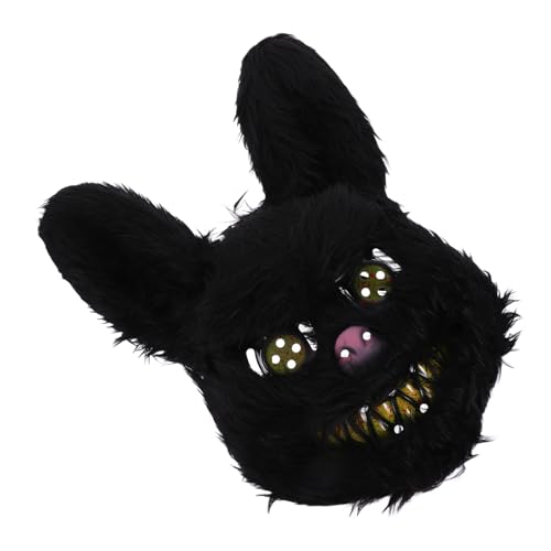 Gogogmee Hasenmaske halloween maske schwarz maske Maske Halloween-Party-Dekoration Tiermaske Hase Gesichtsmaske Hasenohrmaske schreckliche Partydeko Halloween-Streichmaske Kunststoff von Gogogmee