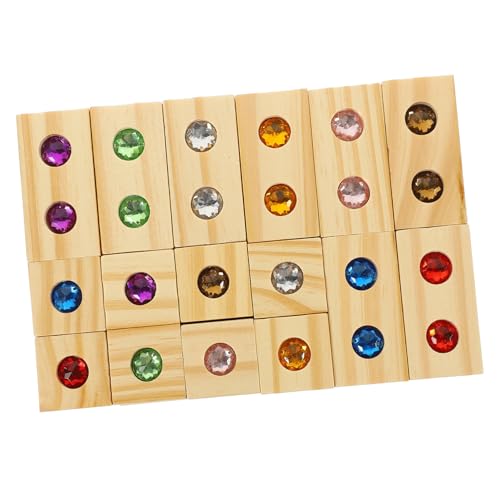 Gogogmee Holzbausteine mit Edelstein Einlagen Farbige Quadratische Stapelblöcke Stabiles Montessori Lernspielzeug für Frühe von Feinmotorik und Farberkennung Langlebig und Pädagogisch Gogogmee Holzbausteine mit Edelstein Einlagen Farbige Quadratische Stapelblöcke Stabiles Montessori Lernspielzeug für Frühe von Feinmotorik und Farberkennung Langlebig und Pädagogisch von Gogogmee