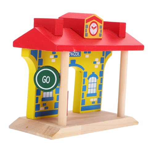 Gogogmee Holzeisenbahn Zubehör Set Holz Bahnübergang mit Uhr Station Erweiterung für Jungen Mädchen zur Motorischer Fähigkeiten und Kreativem Gogogmee Holzeisenbahn Zubehör Set Holz Bahnübergang mit Uhr Station Erweiterung für Jungen Mädchen zur Motorischer Fähigkeiten und Kreativem von Gogogmee