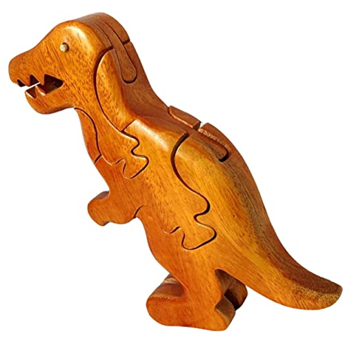 Gogogmee Holzpuzzle Kinderspielzeug Spielzeug für Kinder Dinosaurierspielzeug auseinander nehmen 3D-Dinosaurier-Puzzle Kinder Dinosaurier Spielzeug 3D-Dinosaurier-Spielzeug hölzern Brown von Gogogmee