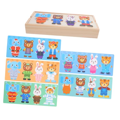 Gogogmee Holzpuzzle Tiermotiv Puzzle Toy aus Holz Pädagogisches Dress Up für Jungen Mädchen Sicheres Glattes Holzspielzeug Ab Jahre zur Kreativität und Fantasie Gogogmee Holzpuzzle Tiermotiv Puzzle Toy aus Holz Pädagogisches Dress Up für Jungen Mädchen Sicheres Glattes Holzspielzeug Ab Jahre zur Kreativität und Fantasie von Gogogmee