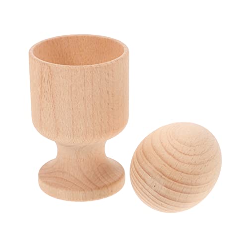 Gogogmee Holzspielzeug Set Mit Eikappe Und Ball Hand Augen Koordinationsspielzeug Für Kleinkinder Sensory Toy Aus Buchenholz Fördert Motorische Fähigkeiten Und Frühkindliche von Gogogmee