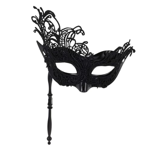 Gogogmee Karnevalsmasken Maskerademaske Für Frauen Venezianische Spitzenmaske Mit Stock Venezianische Halloween Maske Für Paare Frauen Party Abend Abschlussball von Gogogmee