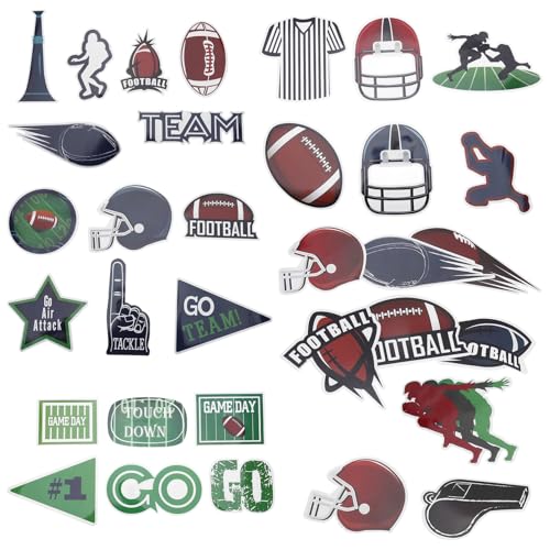 Gogogmee Kids Football Wasserflasche Stickers den Motorcycles für Laptop Rugby Aufkleber PVC Adults Fußballaufkleber Abziehbilder Bicycles Waterproof for Luggage von Gogogmee