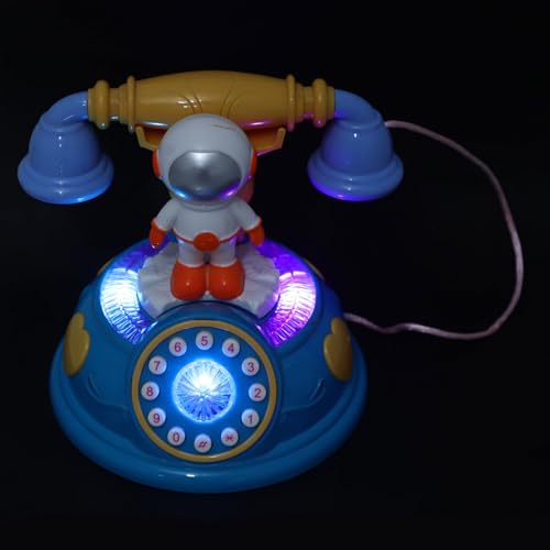 Gogogmee Kindertelefon Astronauten Design Vintage Lernspielzeug mit Musik und Licht für Kleinkinder Ab Jahr Interaktives Zahlen Farblernspielzeug für Zuhause und Kindergarten Gogogmee Kindertelefon Astronauten Design Vintage Lernspielzeug mit Musik und Licht für Kleinkinder Ab Jahr Interaktives Zahlen Farblernspielzeug für Zuhause und Kindergarten von Gogogmee
