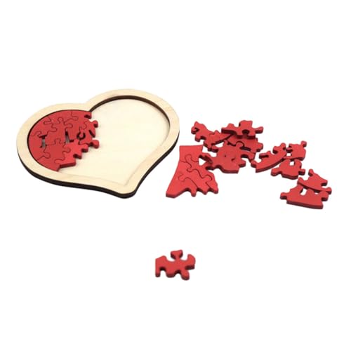 Gogogmee Kleinkinder Valentinstag Lernpuzzlespielzeug Kinder Valentinstagsparty Herz Austauschpreise für Lernpuzzle für Klassenzimmer Puzzles Herzform Puzzle Holzpuzzle Pädagogisches von Gogogmee