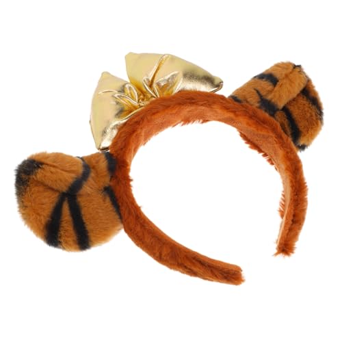 Gogogmee Lustiger Tigerohren Haarreifen Für Kostümpartys Karneval Und Halloween Niedliches Headdress Für Aufführungen Und Feiern Tierohren Haarband Tiefbraun von Gogogmee