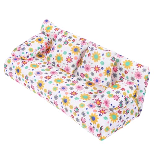 Gogogmee Puppenhaus Sofa Mini Sofa Modell Mit Kissen Puppenhaus Öbel Zubehör Für Wohnräume Sofa Für Dekoration Und Ideal Für Und Micro Landschaften von Gogogmee