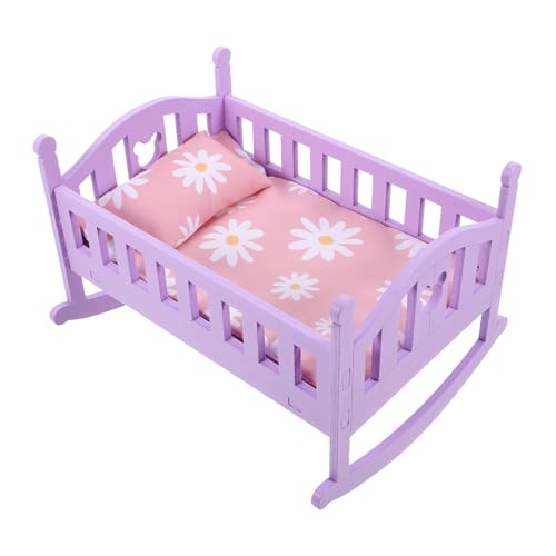 Gogogmee Miniatur Puppenhaus öbel Set Babybett Modell Für Puppenhaus Dekoration Ideal Für Crib Doll House Puppenhaus Zubehör Für Kreative Spielwelten von Gogogmee