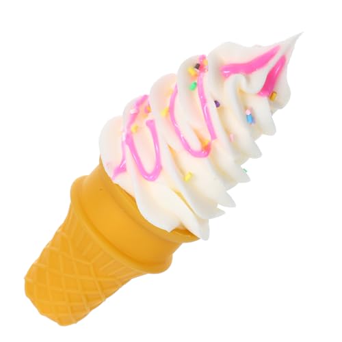 Gogogmee Modell Einer Eistüte gefälschte Eiswaffel gefälschte Dessert-Requisiten Eisfigur kinderspielzeug Eiscreme Modell gefälschte Eiscreme-Modelle Gefälschtes Eistütenspielzeug PVC Rosa von Gogogmee