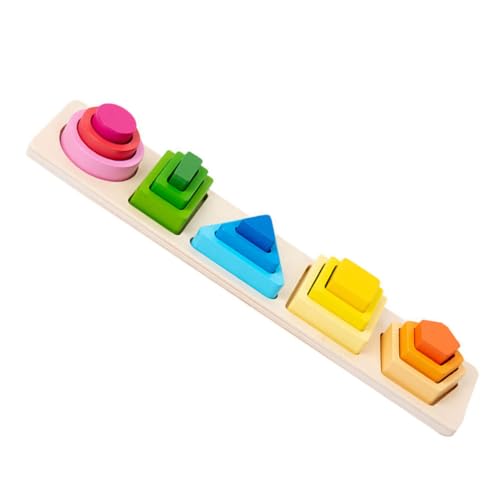 Gogogmee Montessori Geometrische Holzbausteine für Kleinkinder Ab Monate Stapelbares Lernspielzeug Geschicklichkeit Intelligenz und Farberkennung Sicher und Langlebig Gogogmee Montessori Geometrische Holzbausteine für Kleinkinder Ab Monate Stapelbares Lernspielzeug Geschicklichkeit Intelligenz und Farberkennung Sicher und Langlebig von Gogogmee