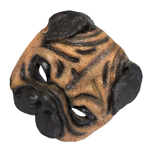 Gogogmee Mops-gesichtsabdeckung Halloween Gruselig Rollenspielkostüm Halloween-dekorationen Gruselige Masken Halloween-masken Kostüme Mit Tiergesichtern Mopskopfmaske Kleidung Chocolate von Gogogmee