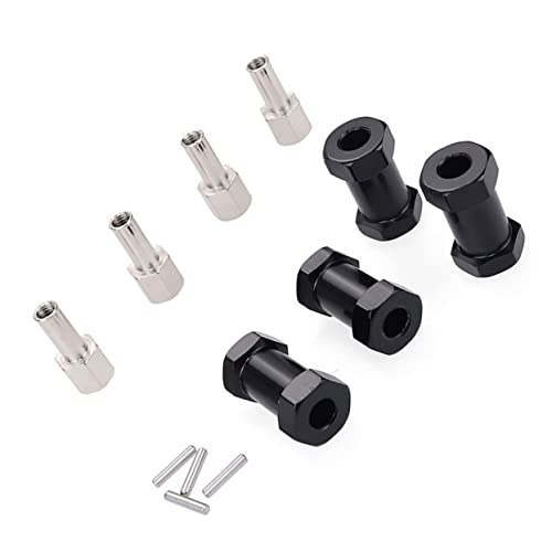 Gogogmee Nabenadapter für RC-Car Radnaben Adapter 1/10 RC Auto Radteile Autoreifen Auto-Sechskant-Nabenadapter Autoteile geländewagen Zubehör für RC-Autos Sechskantadapter für RC-Car Black von Gogogmee