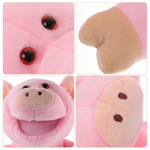 Gogogmee Plüsch Handpuppe Schwein Flauschig Kuschelig Cartoon Tier für Pädagogisch Fördernd Fördert Kreativität und Feinmotorik für Rollenspiele und Geschichtenerzählen Gogogmee Plüsch Handpuppe Schwein Flauschig Kuschelig Cartoon Tier für Pädagogisch Fördernd Fördert Kreativität und Feinmotorik für Rollenspiele und Geschichtenerzählen von Gogogmee
