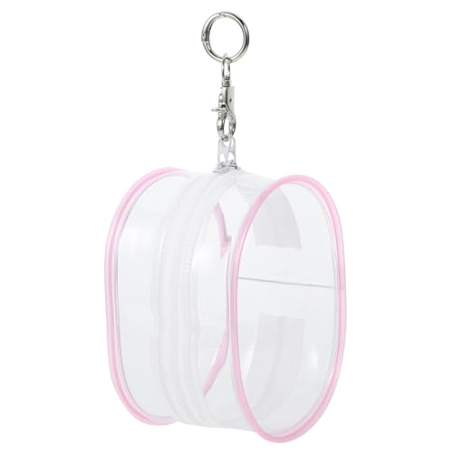 Gogogmee Puppenausflugstasche Vitrine für Sammlerstücke klare Puppentasche Figur Tasche Puppen Tragetasche Transparente Puppen Tasche Handtasche Puppenhalter Puppentragetasche PVC Rosa von Gogogmee