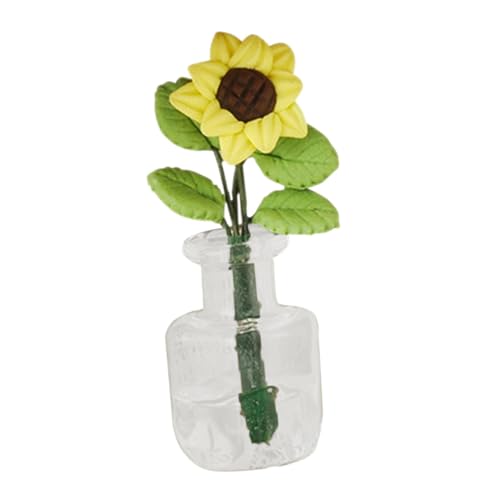 Gogogmee Puppenhaus Topfpflanze Micro Plants Miniatures winziger Bonsai-Pflanztopf Puppenhausverzierung Links Vase Spielspielzeug vorgeben Miniatur-Puppenhaus-Desktop-Ornament Ton von Gogogmee